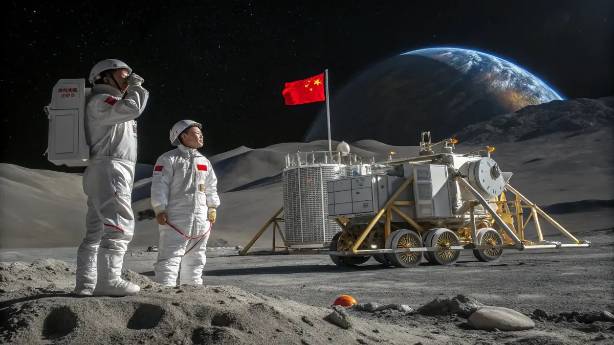 Chine, lune, centrale nucléaire