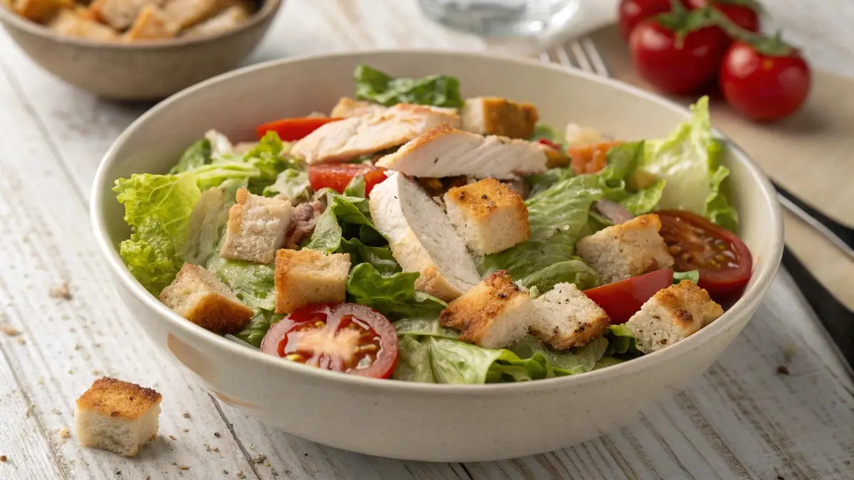 salade césar, légère, recette cuisine