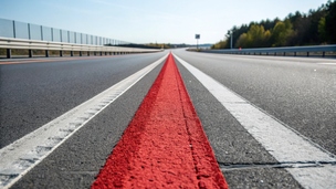 Ligne rouge mystérieuse sur l'autoroute : vous allez rire jaune