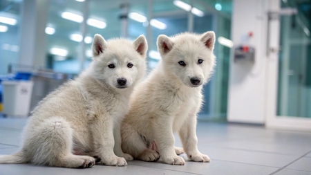 Résurrection génétique : les bébés loups hybrides de ce labo sont-ils vraiment des loups géants ?
