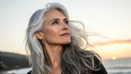 Cheveux gris à 45 ans : pourquoi arrêter les colorations séduit de plus en plus de femmes (photos)