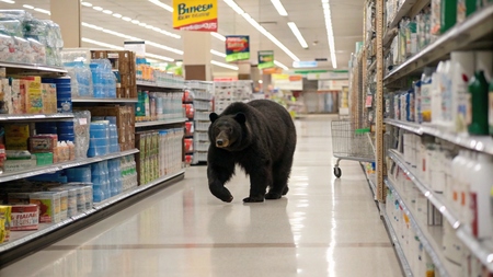 Ils pensaient faire leurs courses… ils sont tombés nez à nez avec un ours